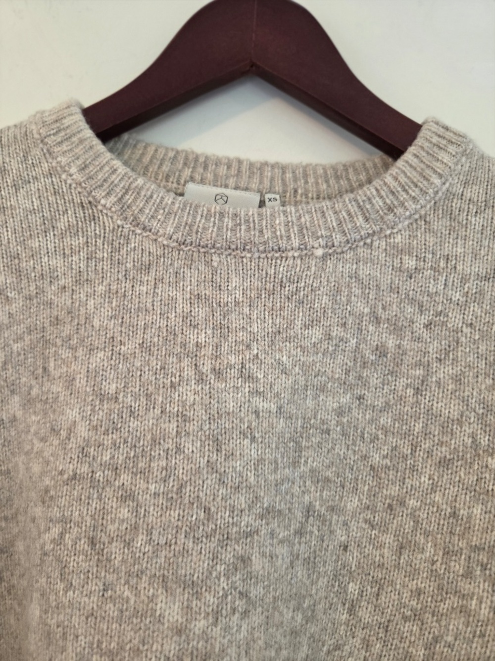 WOOl blend knit sweater XS crochet floral boxy oversize cottage core fall/winter - Picture 6 of 10